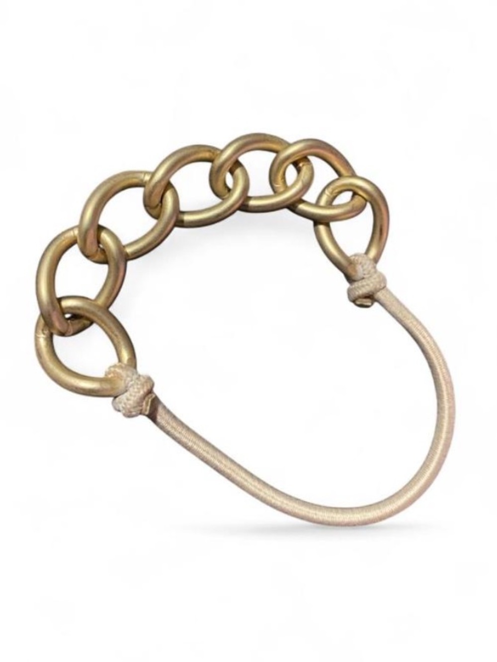 Gold Chunky Chain Link Hair Tie Ponytail
Holder Bracelet